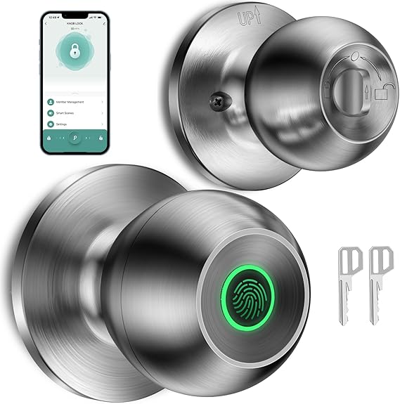 Fingerprint and Keypad Input Smart Door knob